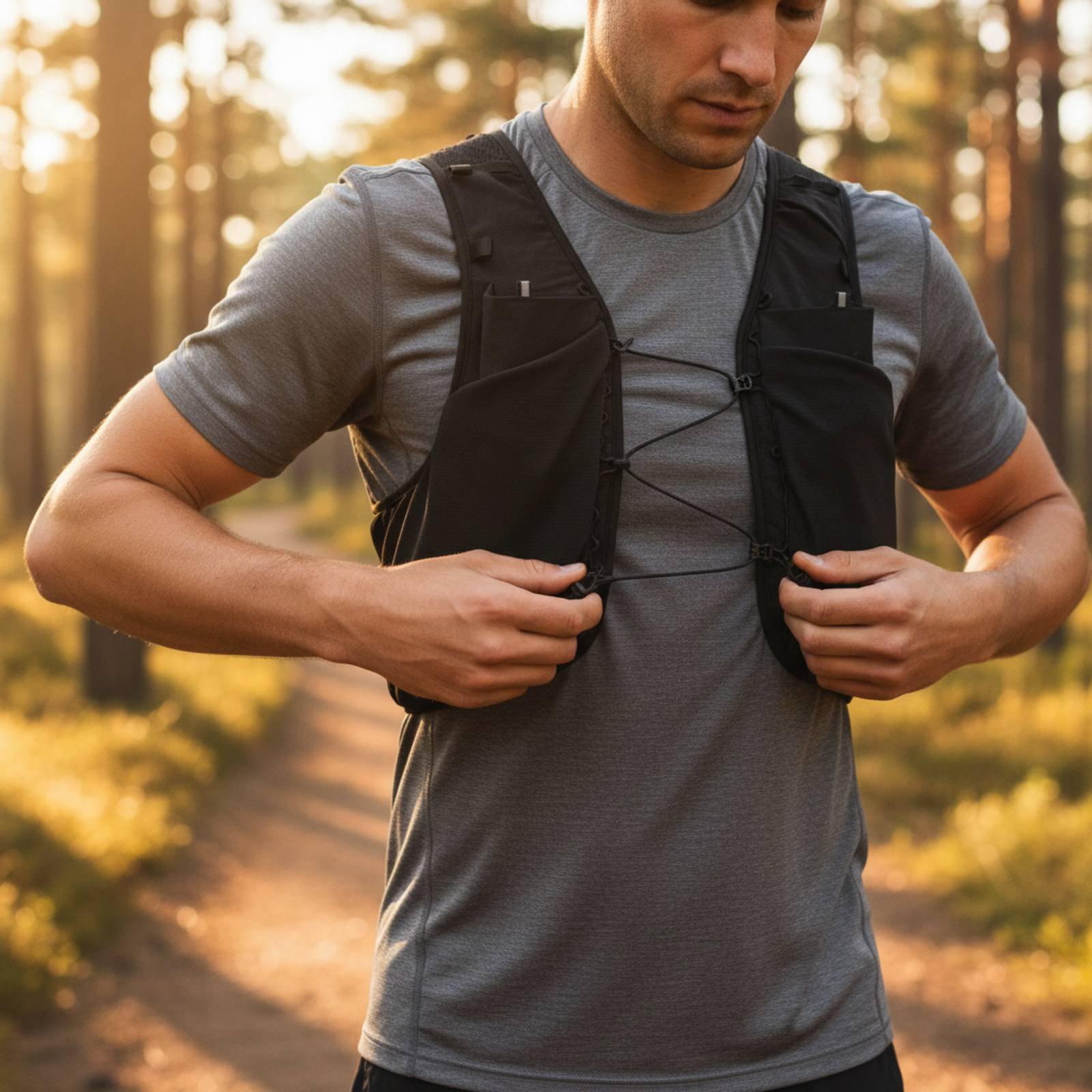 Reflective Running Gear Vest - Gilet de course léger et respirant,