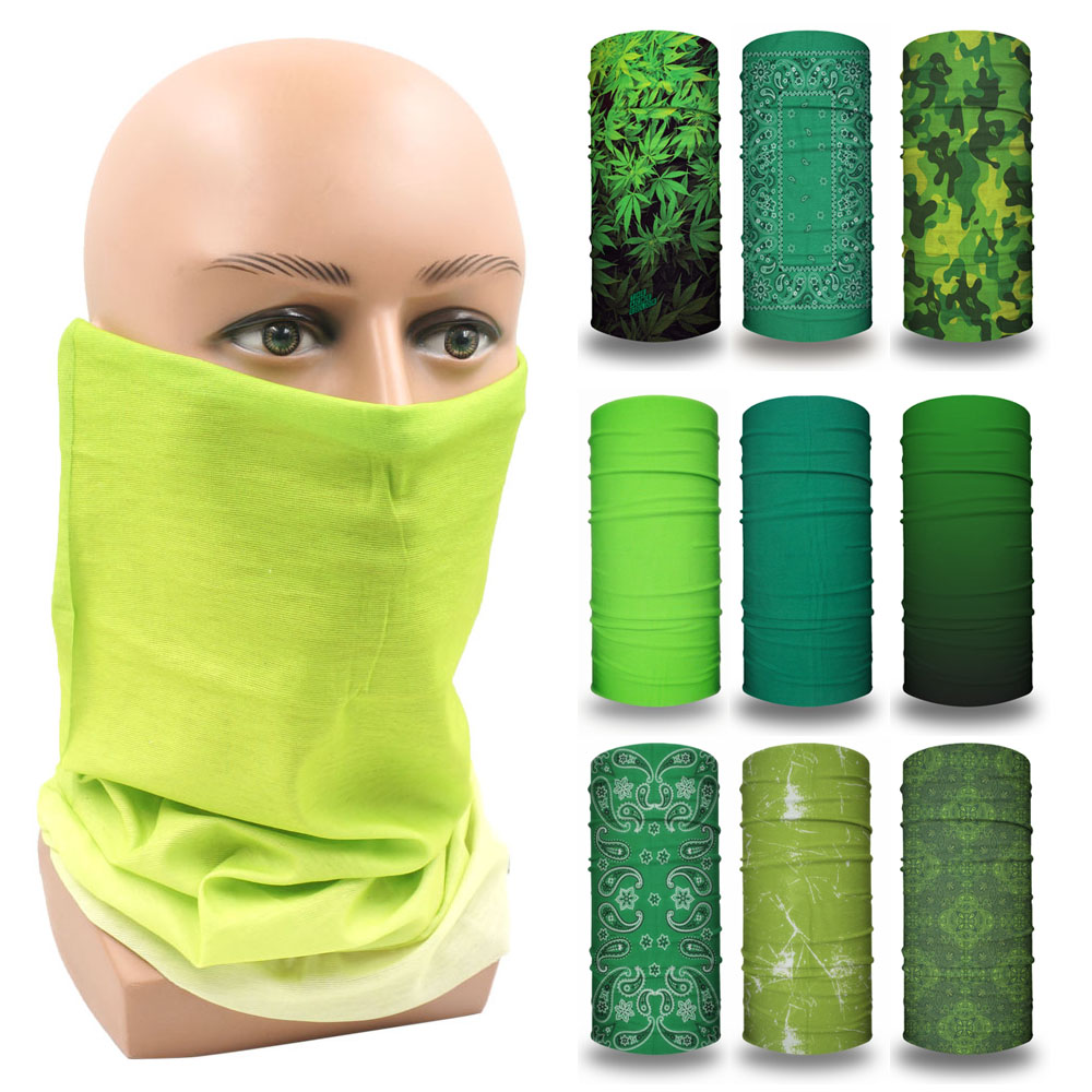 Running Gear Youtube - Bandanas visage vert couverture randonnée cache-cou