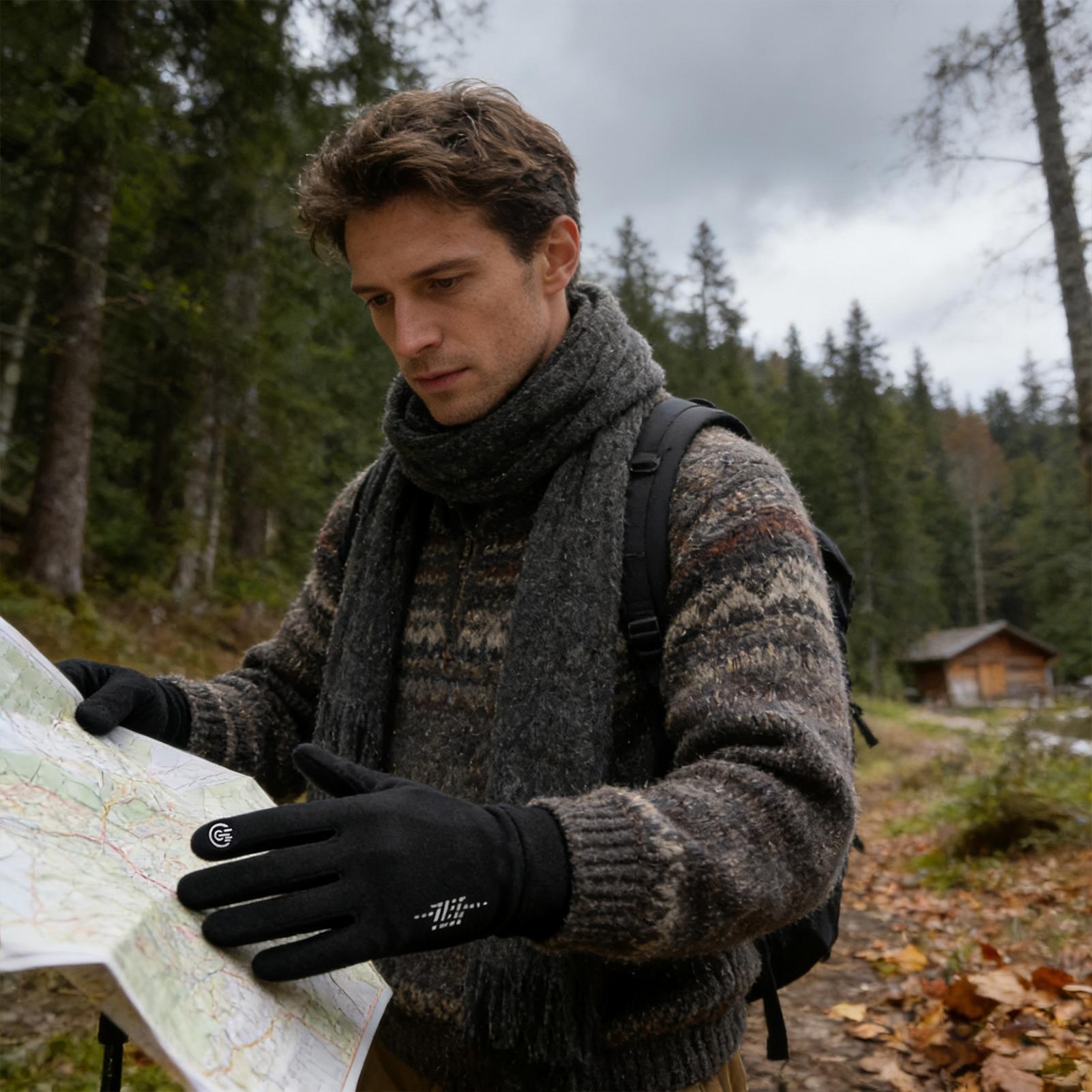 Running Gear In Cold Weather - Gants de vélo d'hiver, doigt complet,