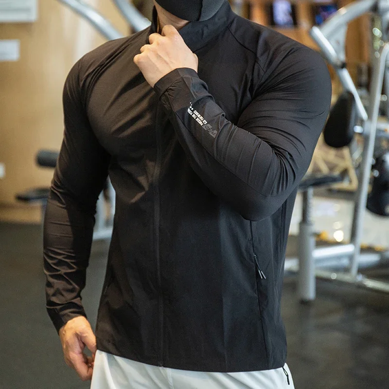 Running Gear Jacket - Hommes glace soie séchage rapide randonnée