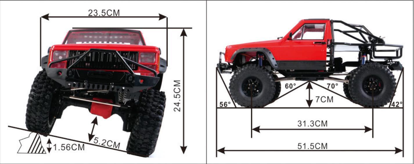 Axing RC Crawler, Cherokee Roc - Running Gear Car avis et prix