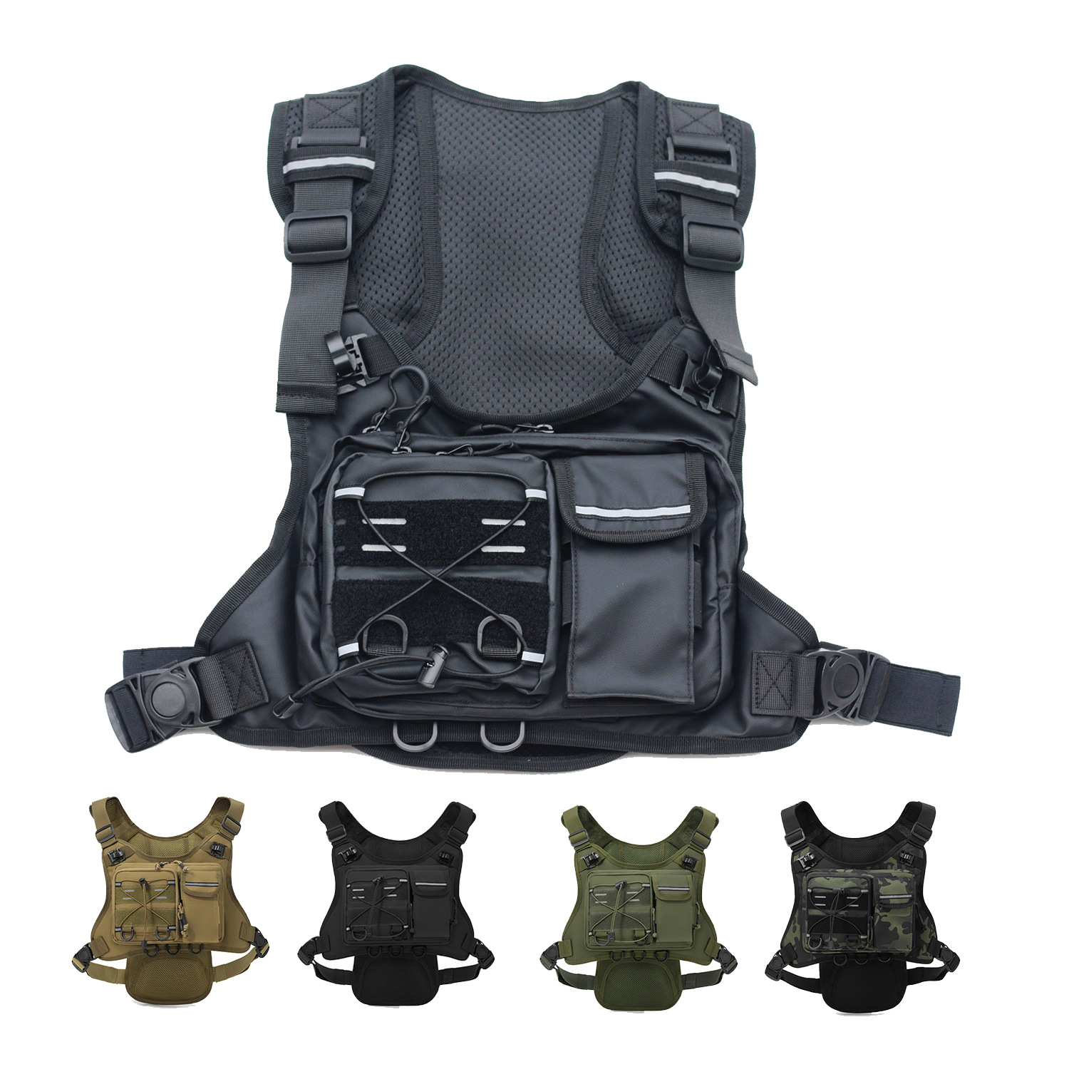 Sac de poitrine tactique léger - Reflective Running Gear Vest avis et prix