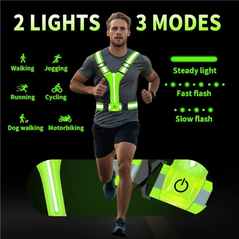 Gilet réfléchissant LED pour l - Reflective Running Gear Vest avis et prix