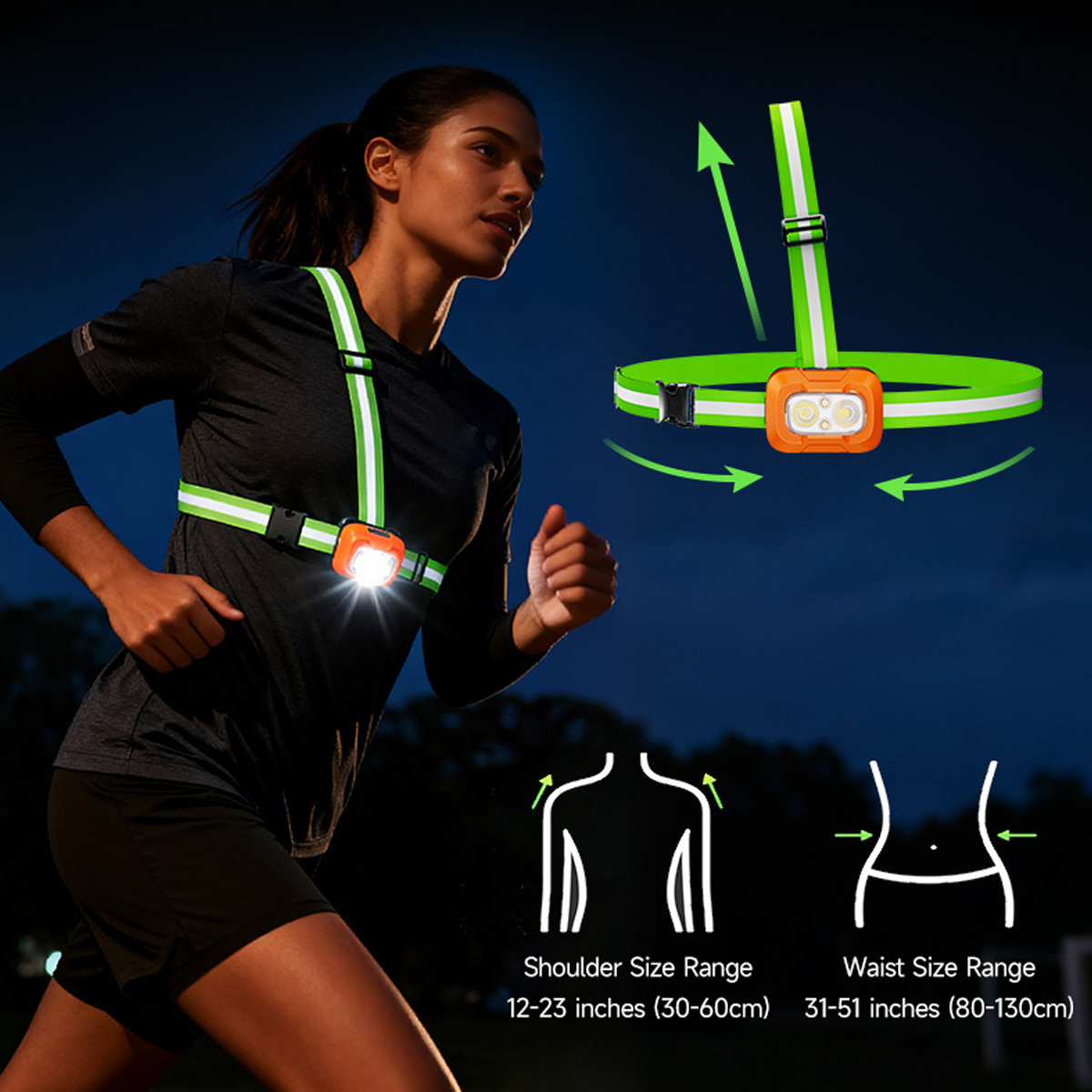 Lampe de poche légère et étanc - Reflective Running Gear Vest avis et prix