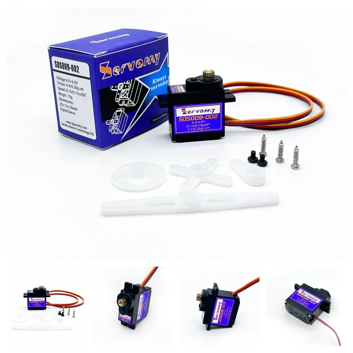 4 servos SDS009-02 9g, 4,4 kgf - Running Gear Car avis et prix