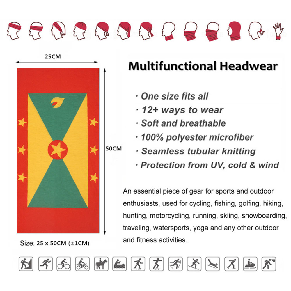 Grenada Feel Pattern Face Band - Running Gear Youtube avis et prix