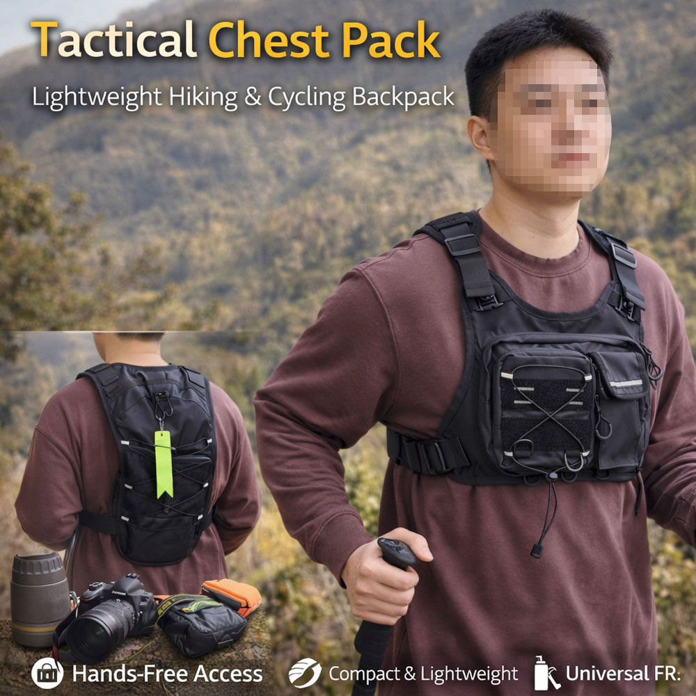 Sac de poitrine tactique avec  - Reflective Running Gear Vest avis et prix