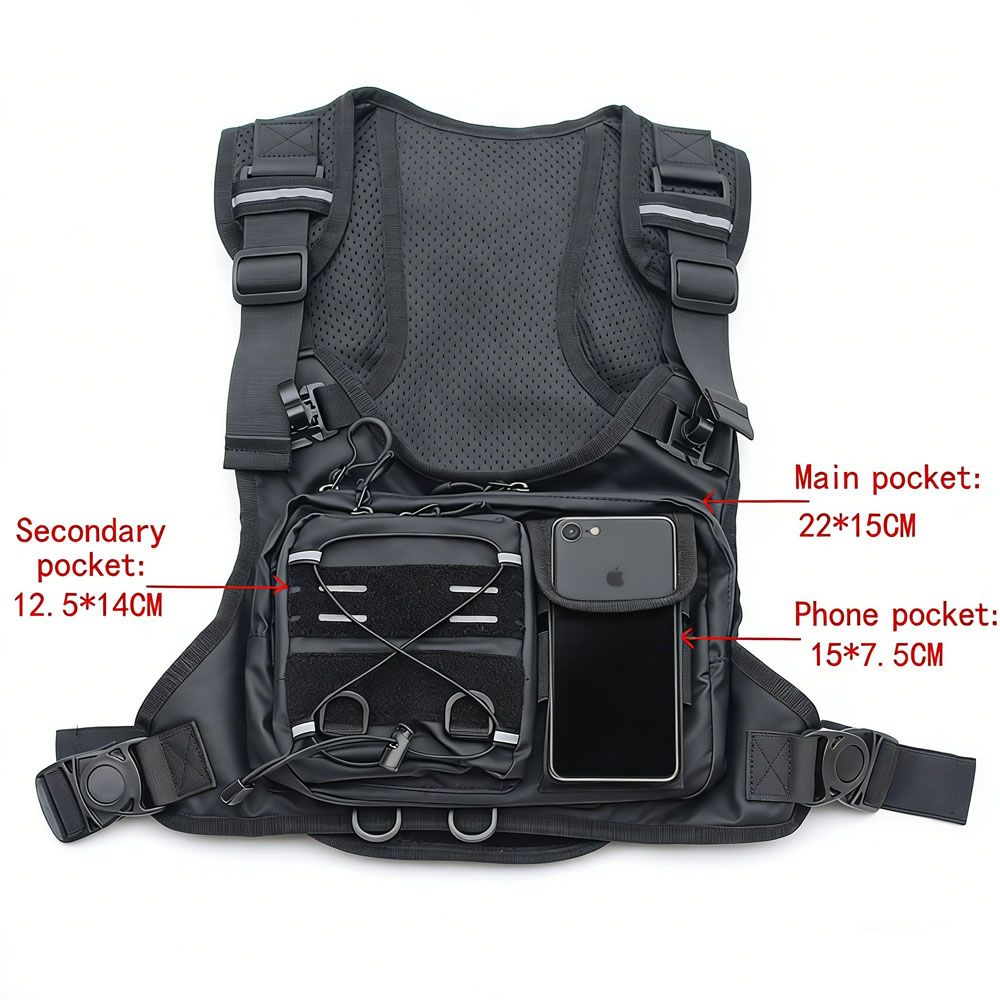 Sac de poitrine tactique avec  - Reflective Running Gear Vest avis et prix