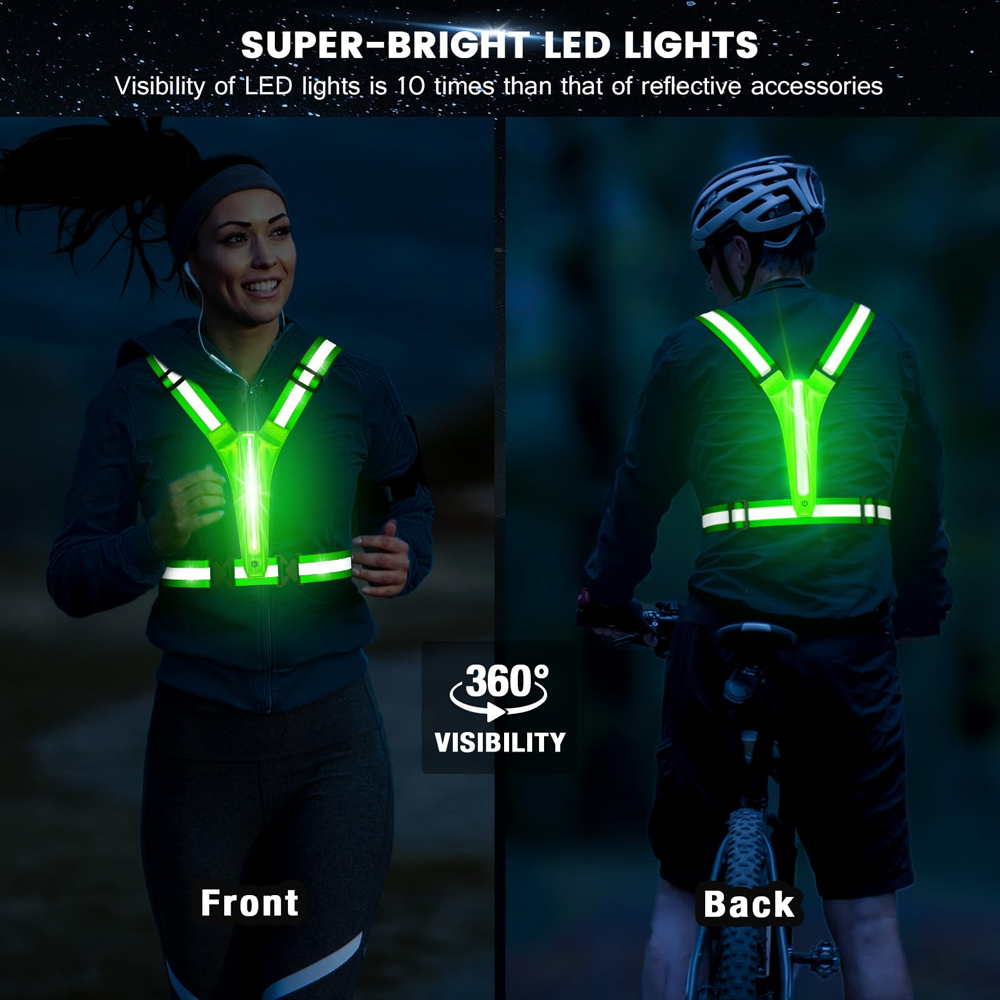 Gilet réfléchissant LED, équip - Reflective Running Gear Vest avis et prix