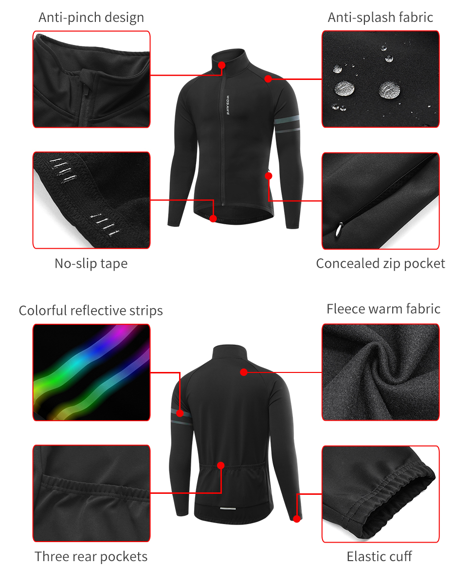 WOSAWE hommes thermique hiver  - Running Gear Jacket avis et prix
